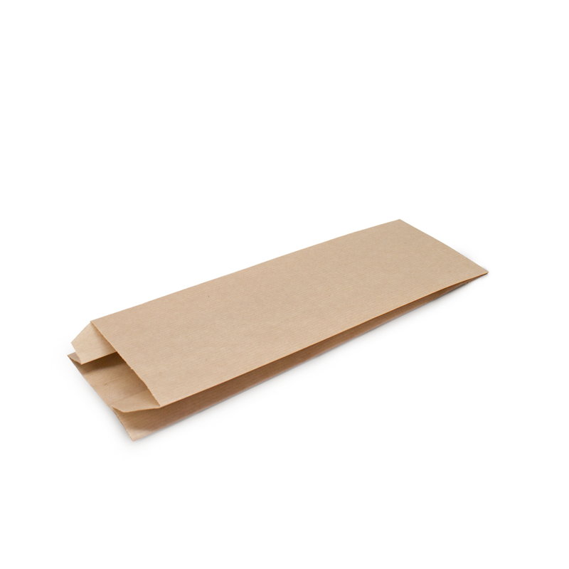 Бумажный крафт пакет с плоским дном 100х60х300мм_3