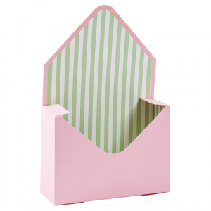 Коробка-конверт 23х35х8см розовая
