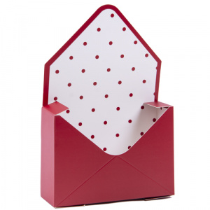 Коробка-конверт 23х35х8см бордовая