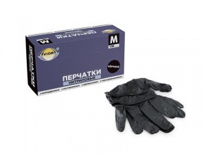 Перчатки нитриловые неопудренные M 1упак - 50пар черные