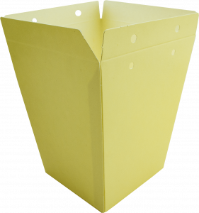 Коробка для цветов трап. кремовый 12х15х9 см_1