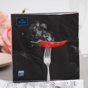 Салфетки 33х33см 3-сл Art Bouquet Hot Chili 1упак - 20шт