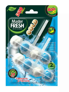 Блок для унитаза МОРСКОЙ DUO EFFECT 1упак - 2шт  MasterFresh