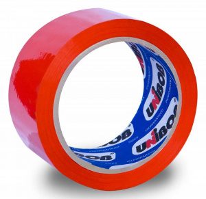 Скотч 48мм х 66м красный Unibob 600 К30268