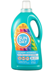 Жидкое средство для стирки SunDay Для цветных вещей 2л