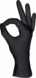 Перчатки нитриловые неопудренные M 1пара MediOk черные Black+