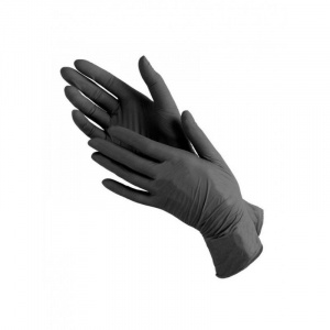 Перчатки нитриловые неопудренные S 1пара MediOk черные Black+