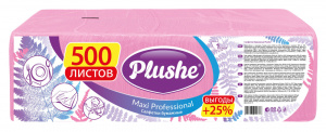Салфетки 1-сл PLUSHE пастель Розовые 24х24см 1упак - 500шт