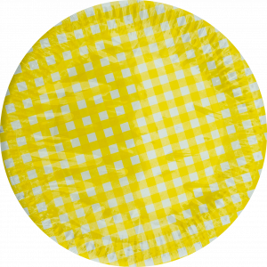 Бумажная тарелка Ø230мм Клетка желтая 1упак - 50шт Папирус
