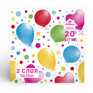 Салфетки 33х33см 2-сл ЛИЛИЯ Праздник