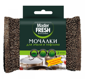 Мочалка для эмали и тефлона 1упак - 2шт MasterFresh