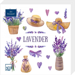Салфетки 33х33см 3-сл Art Bouquet Прованс 1упак - 20шт