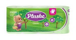 Туалетная Бумага Plushe Classic Зелёное Яблоко