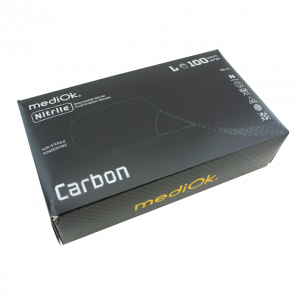 Перчатки нитриловые неопудренные XL 4.0г 1упак - 50пар MediOk черные CARBON ЧЗ